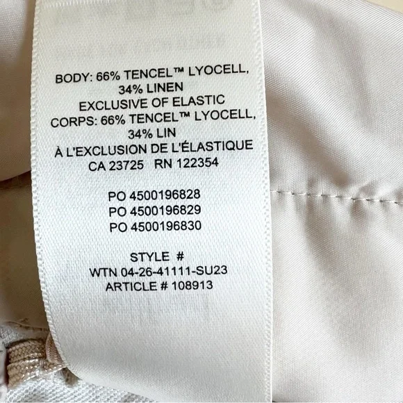 New Aritzia WILFRED Omnia Linen Shorts in Natural Ecru size Medium SOLD - Picture 14 of 15